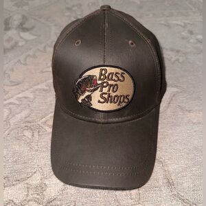 Bass Pro Shops Faux Leather Brown Hat with Logo